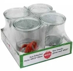 WECK Sturzform-Glas 4er-Tray 3/4 l