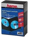 Hama DVD Slim Double-Box 10, Black 2 Disks Schwarz