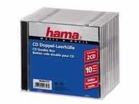 Hama CD Double Jewel Case Standard, Pack 10 2 Disks Transparent