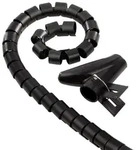 Hama Cable Bundle Tube Easy Cover, 1.5 m, 30 mm, black