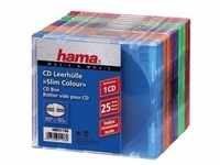 Hama CD Slim Box Pack of 25, Coloured 1 Disks Mehrfarbig