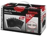 Hama CD Slim Jewel Case, pack 50 Pcs 1 Disks Transparent