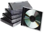 Q-Connect&reg; KF02209 CD-Boxen Standard - Hardbox f&uuml;r 1 CD/DVD, transparent/schwarz,