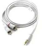 Inakustik 3m RCA Audio-Kabel 2 x RCA 3.5mm Wei&szlig;
