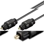 Goobay 50938 Lichtwellenleiterkabel, 10 m, Schwarz - Toslink-Stecker >
