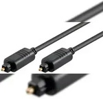 Goobay 50937 Lichtwellenleiterkabel, 10 m, Schwarz - Toslink-Stecker >