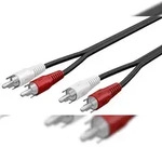 Goobay 50030 Stereo Verbindungskabel 2x Cinch, 5 m - 2x Cinch-Stecker (Audio
