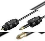 Goobay 51224 Toslink optisches Digital Audio Verbindungskabel, 1 m - 3,5 mm mini