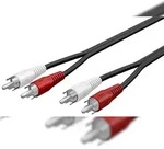 Goobay 50097 Stereo Verbindungskabel 2x Cinch, 0.5 m - 2x Cinch-Stecker (Audio
