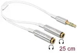 Delock Kabel Audio Splitter Klinke 3,5 mm 3 Pin > 2x Klinkenbuchse 3,5 mm 3 Pin