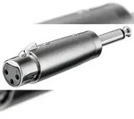 Goobay 27451 XLR Adapter, AUX Klinke 6,35 mm mono Stecker zu XLR Buchse - XLR-Buchse