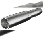 Goobay 27454 XLR Adapter, AUX Klinke 6,35 mm Buchse zu XLR Stecker - XLR-Stecker