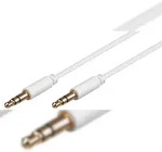 Goobay 69113 3,5 mm Klinke-Verbindungskabel, vergoldet, 2 m, Wei&szlig; - Klinke 3,5 mm
