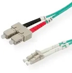 ROLINE LWL-Kabel 50/125&mu;m OM3, LC/SC, t&uuml;rkis, 3 m
