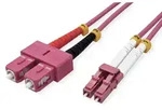 VALUE LWL-Kabel 50/125&mu;m OM4, LC/SC, LSOH, violett, 0,5 m