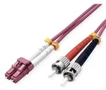 VALUE LWL-Kabel 50/125&mu;m OM4, LC/ST, LSOH, violett, 2 m