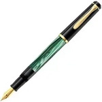 Pelikan Kolbenf&uuml;llhalter M200 gr&uuml;n-marmoriert, Federst&auml;rke M, Schaft Edelharz
