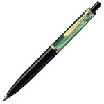Pelikan Druckkugekschreiber K200 gr&uuml;n-marmoriert, mit hochwertiger schwarzer