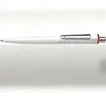 Druckkugelschreiber K3 rot, aus Biokunststoff, mit Stahlclip, Metalldr&uuml;cker und
