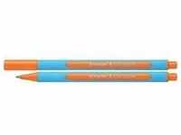 Kugelschreiber Slider Edge, Kappenmodell, XB, orange, Schaftfarbe: cyan-orange