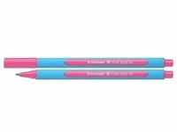 Kugelschreiber Slider Edge, Kappenmodell, XB, pink, Schaftfarbe: cyan-pink