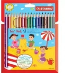 Stabilo&reg; 203/18-01 Dreikant-Buntstift Trio&reg; dick Kartonetui mit 18 Stiften