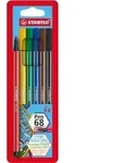 STABILO Pen 68 Filzstift 1 mm Mittel Farbig sortiert 6 St&uuml;ck