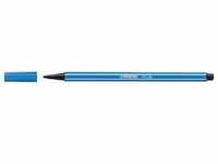 STABILO Fasermaler Pen 68 dunkelblau, Kappe aufsteckbar, Strichstärke: 1,4 mm, Tinte