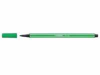 STABILO Fasermaler Pen 68 smaragdgrün, Kappe aufsteckbar, Strichstärke: 1,4 mm,