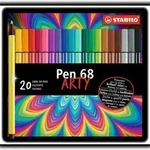STABILO&reg; 6820-6 Premium-Filzstift - Pen 68 - 20er Metalletui - mit 20 verschiedenen