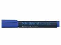 Schneider Permanentmarker 250 mit Keilspitze 2-7mm, blau, Gehäuse zu 95 % aus