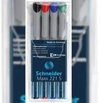 Schneider Universalmarker Maxx 221 S 4er Etui, farbig sortiert