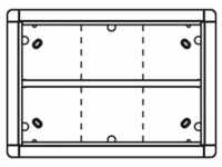 Ritto Portier Aufputzrahmen 6 Modulplätze, rechteckig, weiß, 326x230x37 mm (BxHxT)
