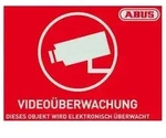ABUS Security-Center Warntafel Warnaufkleber Video&uuml;berwachung mit Logo 148 x 105 mm