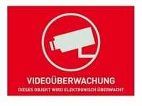 ABUS Security-Center Warnaufkleber Video -D- 148x105mm Videoberwachung ohne Logo 148