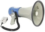 Velleman Megafon 25 W mit Sirene und Pfeifton, abnehmbares Mikrofon,