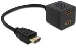 Delock Adapter HDMI High Speed with Ethernet 1x Stecker > 2x Buchse