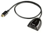 Hama HDMI-Umschalter 2x1 Vergoldet Schwarz 122224
