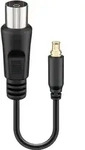 Goobay 67227 DVB-T Antennen-Adapter, Schwarz, 0.1 m - Koax-Buchse > MCX-Stecker