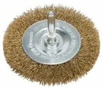 Scheibenb&uuml;rste, gewellt, vermessingt, 75 mm, 0,2 mm, 10 mm, 4500 U/ min