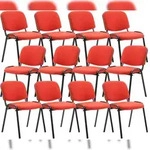 CLP 12er Set Besucherstuhl Ken Stoff Stoff HBT: 83x53x53 cm rot