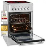 Exquisit ECM 5-4 Elektro-Standherd, Glaskeramik, 46 L Backofenvolume, ...