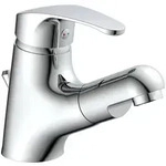 VICO Waschtischarmatur mit Zugstange, Wasserhahn Bad mit Ablaufgarnitur Waschbecken,