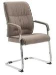 CLP Besucherstuhl XXL Anubis Stoff taupe
