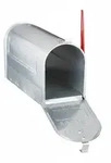 Relaxdays Amerikanischer Briefkasten, Aluminium, Original US Mailbox, Fahne,