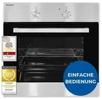 Exquisit Einbaubackofen, Backofen Einbauger&auml;t Silber, 62 L Garraum, Einfache