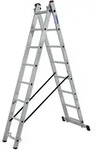 Krause Corda Aluminium-Mehrzweckleiter mit Dreifachfunktion 2x8 Sprossen