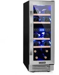 Klarstein Vinovilla 17 Built-In Duo Weink&uuml;hlschrank 2 Zonen 53l 17 Fl. Glast&uuml;r