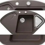 BLANCO GmbH + Co KG BLANCODELTA II-F Einbausp&uuml;le SILGRANIT cafe ab 80 cm Excenter