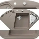 BLANCO GmbH + Co KG BLANCODELTA II Einbausp&uuml;le SILGRANIT tartufo ab 80 cm Excenter